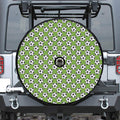 Green Soccer Ball Pattern Print Tire Cover With Camera Hole