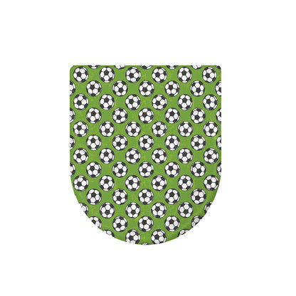 Green Soccer Ball Pattern Print Toilet Lid Cover