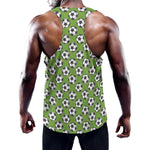 Green Soccer Ball Pattern Print Training Tank Top