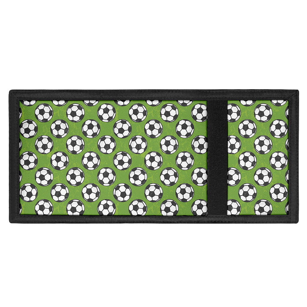 Green Soccer Ball Pattern Print Trifold Wallet