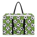 Green Soccer Ball Pattern Print Utility Tote Bag