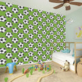 Green Soccer Ball Pattern Print Wall Sticker