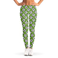 Green Soccer Ball Pattern Print Women's Leggings