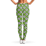 Green Soccer Ball Pattern Print Women's Leggings