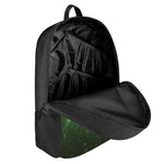 Green Sparkle Galaxy Print 17 Inch Backpack