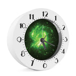 Green Sparkle Galaxy Print Alarm Clock