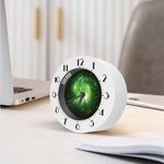 Green Sparkle Galaxy Print Alarm Clock