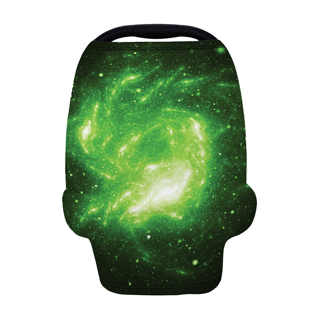 Green Sparkle Galaxy Print Baby Seat Cover
