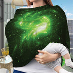 Green Sparkle Galaxy Print Baby Seat Cover