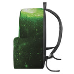 Green Sparkle Galaxy Print Backpack