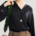 Green Sparkle Galaxy Print Bag Strap