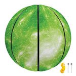 Green Sparkle Galaxy Print Basketball