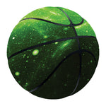 Green Sparkle Galaxy Print Basketball