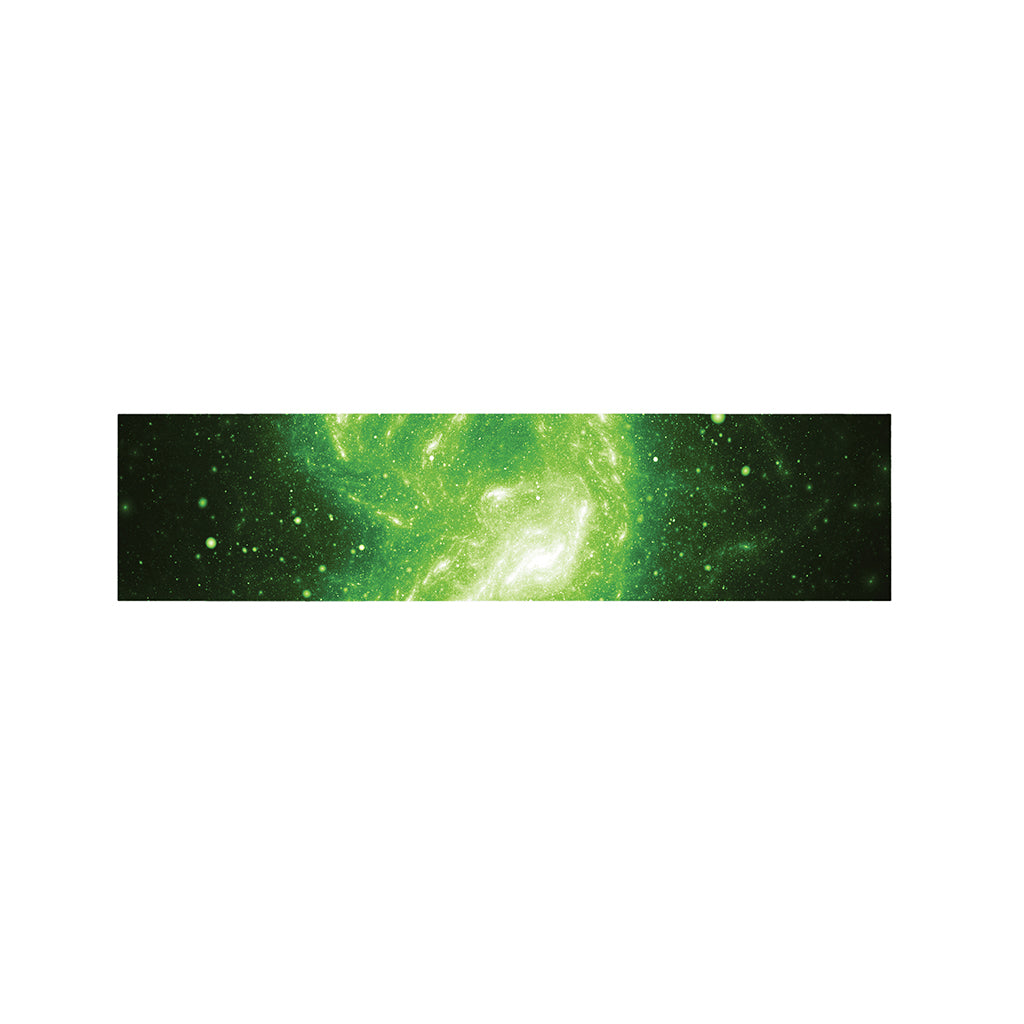 Green Sparkle Galaxy Print Bed Runner