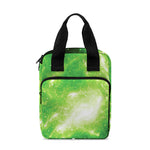 Green Sparkle Galaxy Print Bible Tote Bag