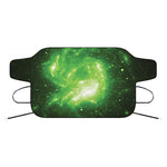 Green Sparkle Galaxy Print Car Windshield Snow Cover