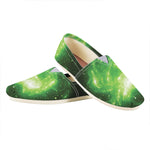 Green Sparkle Galaxy Print Casual Shoes