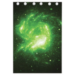 Green Sparkle Galaxy Print Curtain