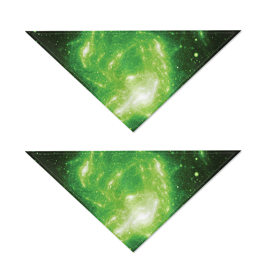 Green Sparkle Galaxy Print Dog Bandana