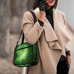 Green Sparkle Galaxy Print Double Strap Bible Bag