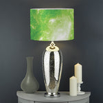 Green Sparkle Galaxy Print Drum Lamp Shade