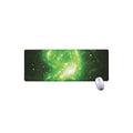 Green Sparkle Galaxy Print Extended Mouse Pad