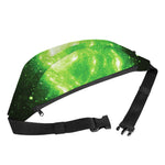 Green Sparkle Galaxy Print Fanny Pack