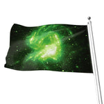 Green Sparkle Galaxy Print Flag