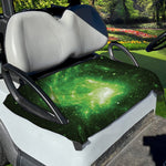 Green Sparkle Galaxy Print Golf Cart Seat Cover