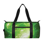 Green Sparkle Galaxy Print Gym Bag