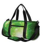 Green Sparkle Galaxy Print Gym Bag