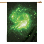 Green Sparkle Galaxy Print House Flag