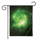 Green Sparkle Galaxy Print House Flag