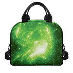 Green Sparkle Galaxy Print Insulated Lunch Bag