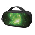 Green Sparkle Galaxy Print Portable Cooler Travel Case