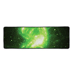 Green Sparkle Galaxy Print Long Kitchen Mat