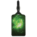 Green Sparkle Galaxy Print Luggage Tag