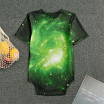 Green Sparkle Galaxy Print Men's Bodysuit