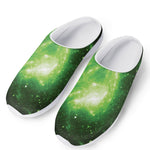 Green Sparkle Galaxy Print Mesh Casual Shoes