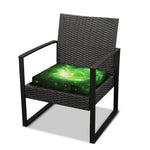 Green Sparkle Galaxy Print Outdoor Seat Cushion Cover