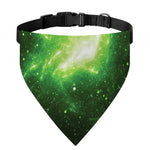 Green Sparkle Galaxy Print Over The Collar Dog Bandana