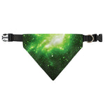 Green Sparkle Galaxy Print Over The Collar Dog Bandana