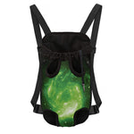 Green Sparkle Galaxy Print Pet Carrier Backpack