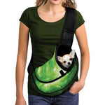 Green Sparkle Galaxy Print Pet Sling Carrier