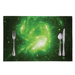 Green Sparkle Galaxy Print Placemat