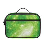 Green Sparkle Galaxy Print Portable Lunch Bag