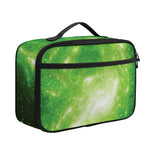 Green Sparkle Galaxy Print Portable Lunch Bag