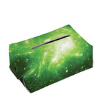Green Sparkle Galaxy Print Rectangle Tissue Box Cover