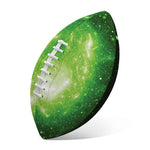 Green Sparkle Galaxy Print Rugby Ball