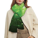 Green Sparkle Galaxy Print Scarf